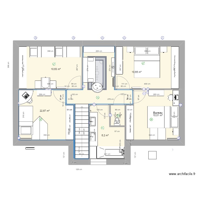 TANDJIGORA NIAKATE ETAGE R01. PLT 11.03.23 n. Plan de 6 pièces et 61 m2