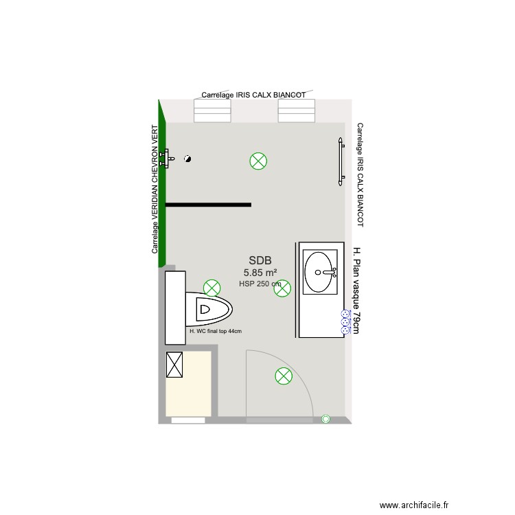 SDB REYNARD. Plan de 0 pièce et 0 m2