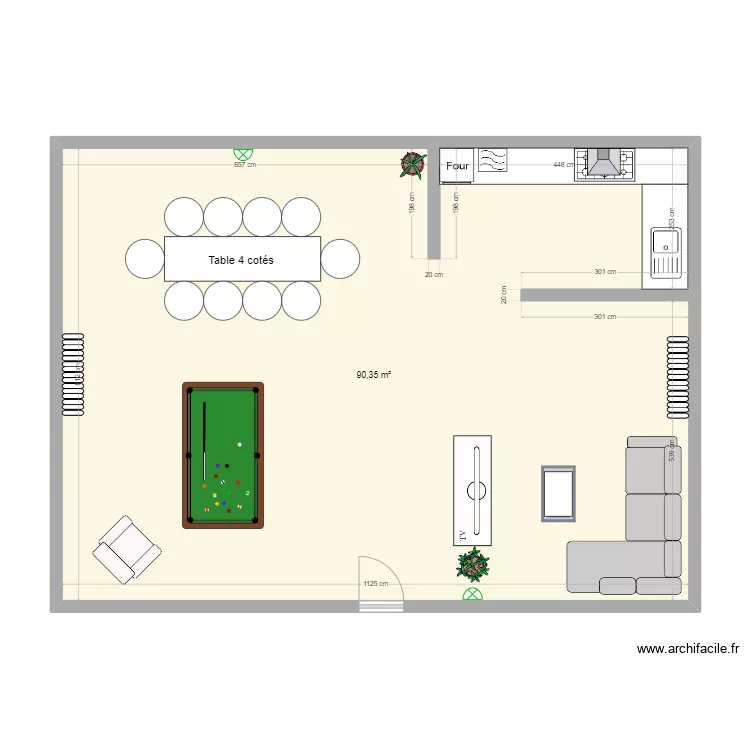 Salle perso. Plan de 