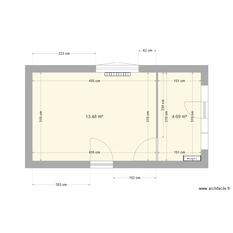 Sallon avec cote. Plan de 0 pièce et 0 m2