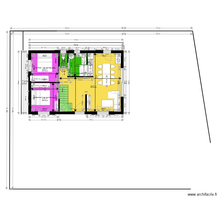 Chalet bois avec étage sous 2 pentes 2. Plan de 0 pièce et 0 m2