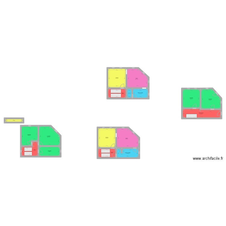 marie henriette geo. Plan de 17 pièces et 192 m2