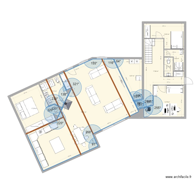 Bas Jarret Vougy 5. Plan de 18 pièces et 206 m2