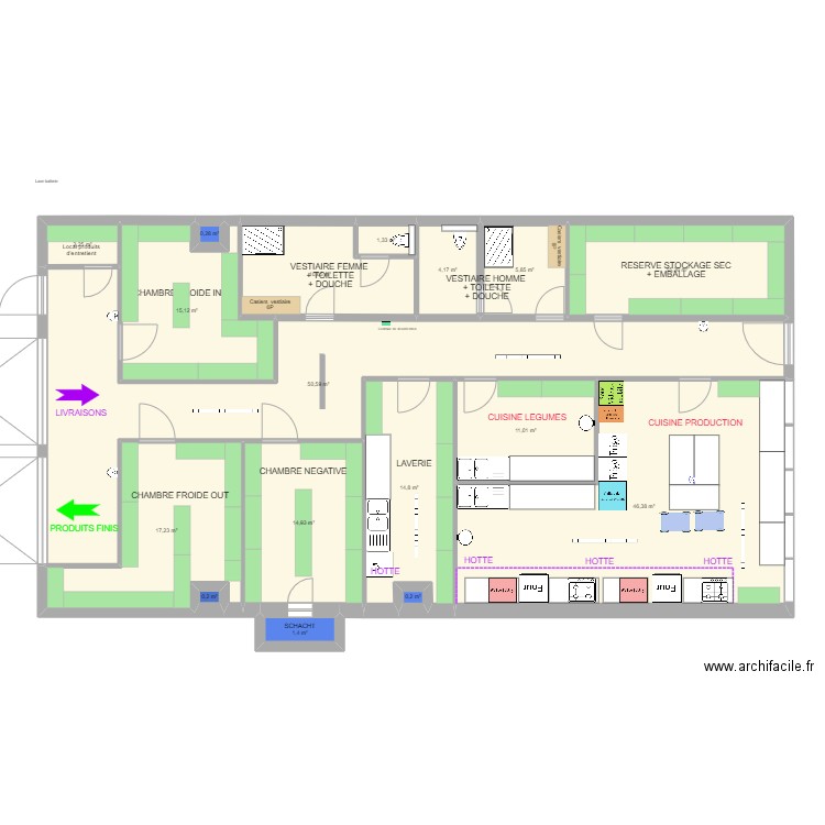 Atelier 13 - Shared Kitchen Anderlecht tim. Plan de 17 pièces et 212 m2