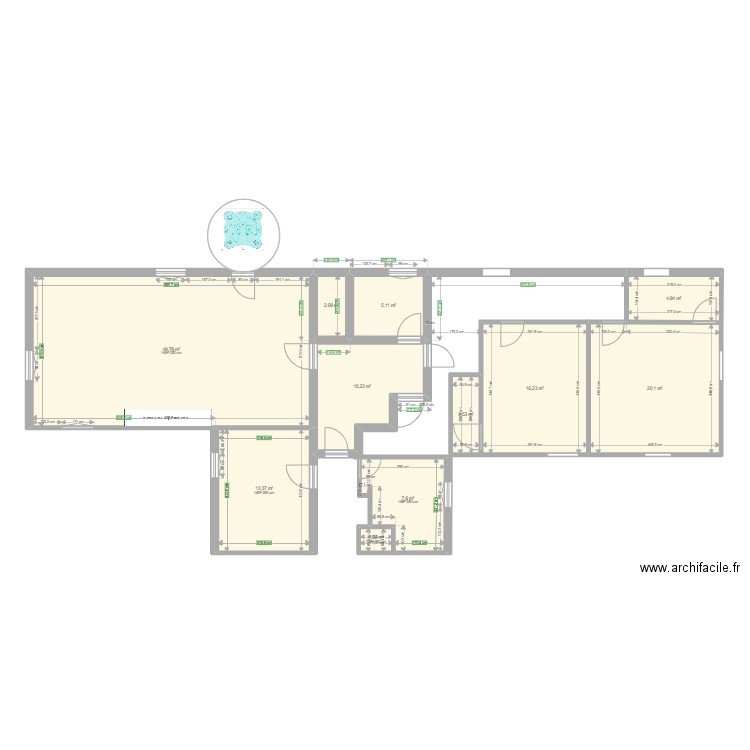 Notre chambre V2. Plan de 0 pièce et 0 m2