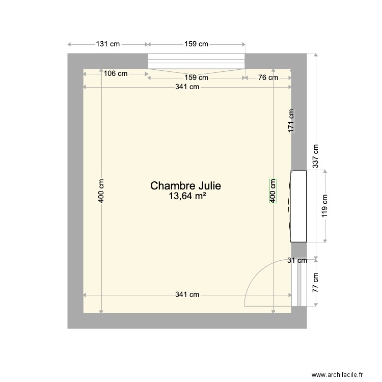 chambre julie. Plan de 0 pièce et 0 m2