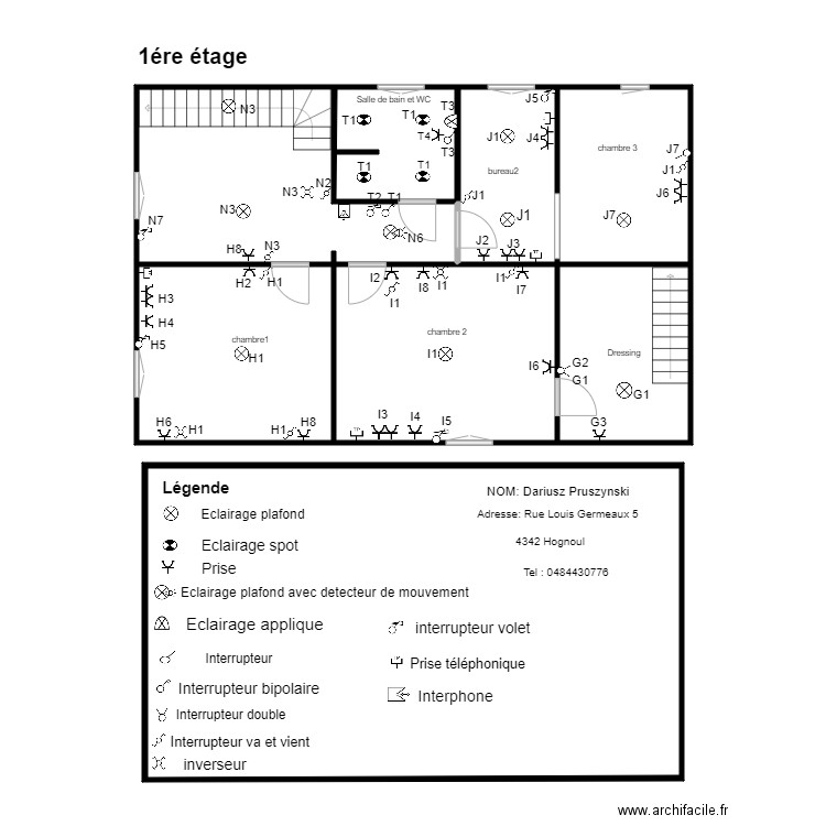 plan 2. Plan de 8 pièces et 163 m2