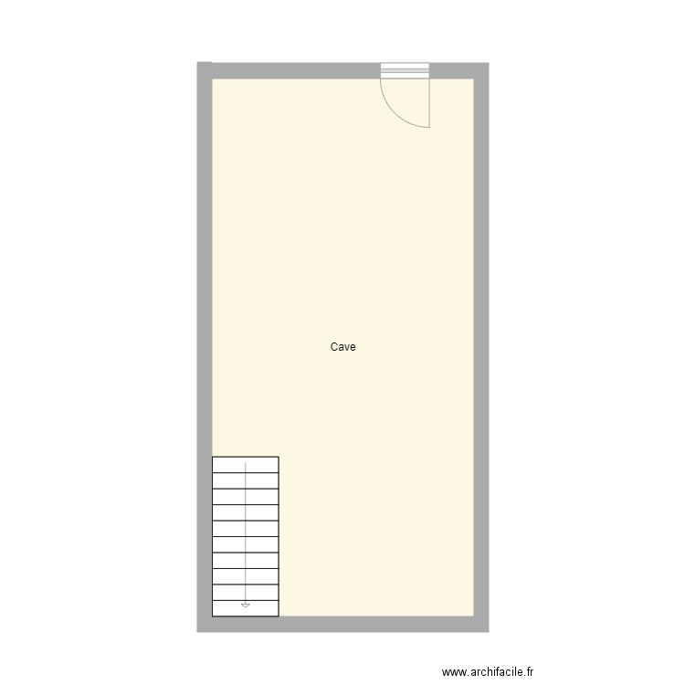 Croquis PIERSON Cave. Plan de 1 pièce et 37 m2