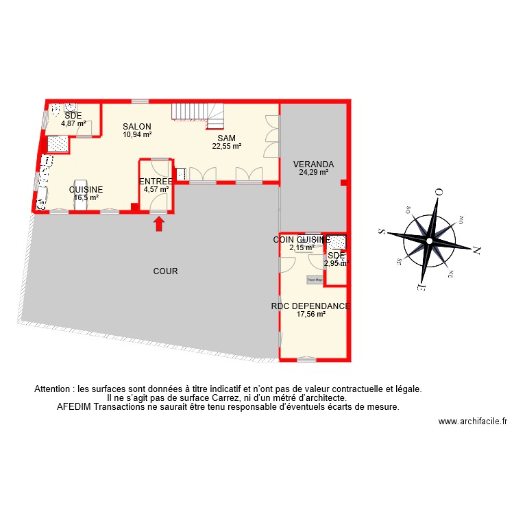 BI 7839 RDC PASCAL. Plan de 12 pièces et 207 m2