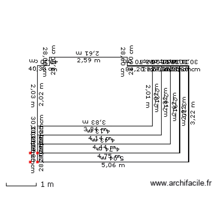escalier entr&eacute;e. Plan de 