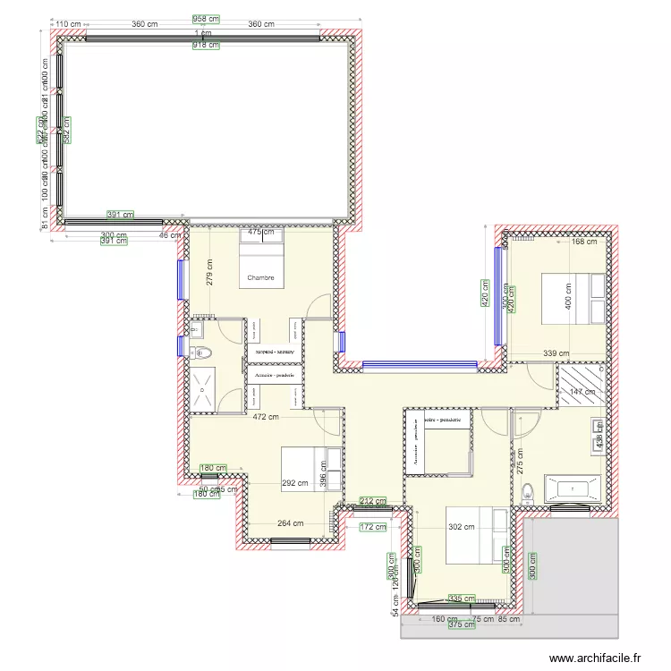 GUEUX ETAGE MEUBLES 1e tranche. Plan de 