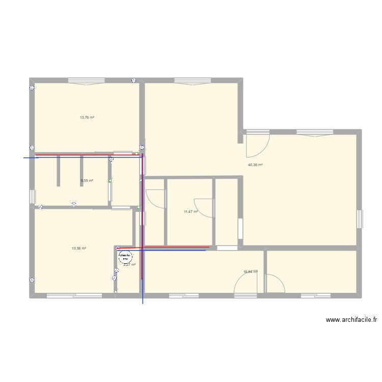 st eul. Plan de 0 pièce et 0 m2