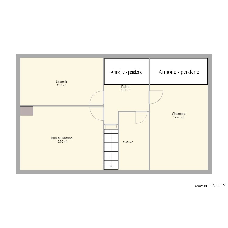 Plan Maison étage. Plan de 0 pièce et 0 m2