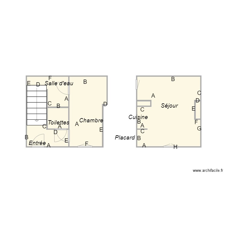 CANEIRO. Plan de 8 pièces et 16 m2