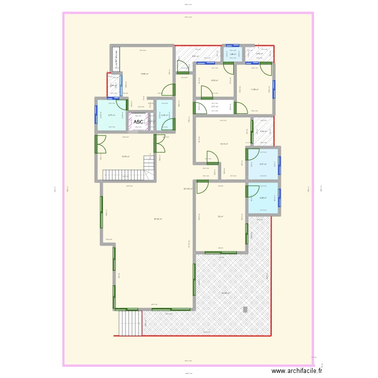 NGUERING_2023_03_25. Plan de 21 pièces et 831 m2