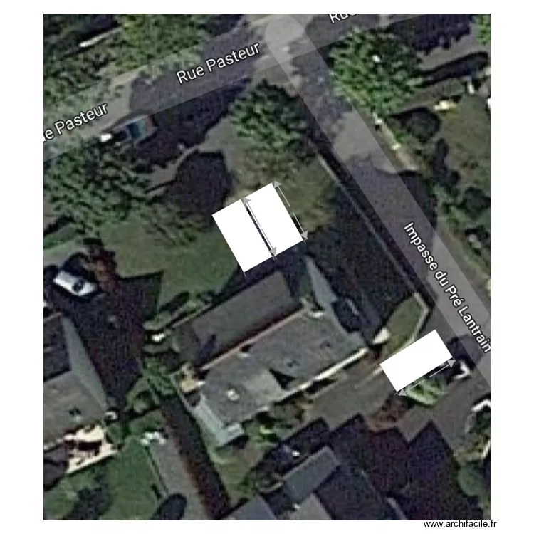 Vue Sat nb place stationnement avant. Plan de Vue Sat nb place stationnement avant. Plan de