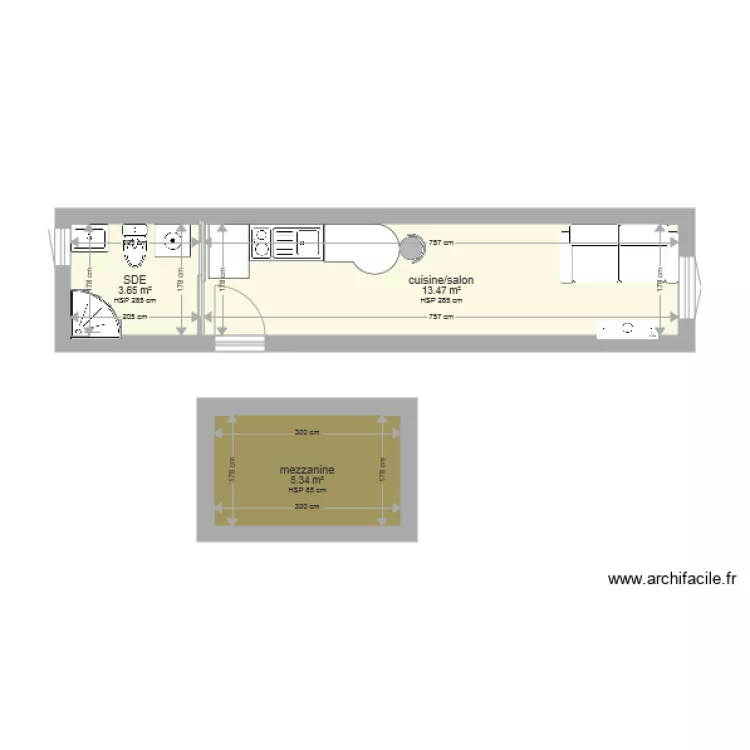 loge gardien. Plan de loge gardien. Plan de
