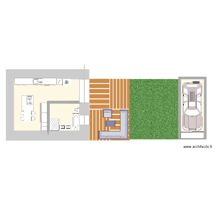 plan maison jardin. Plan de 0 pièce et 0 m2