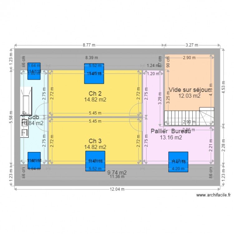 MILLE Etage. Plan de 0 pièce et 0 m2