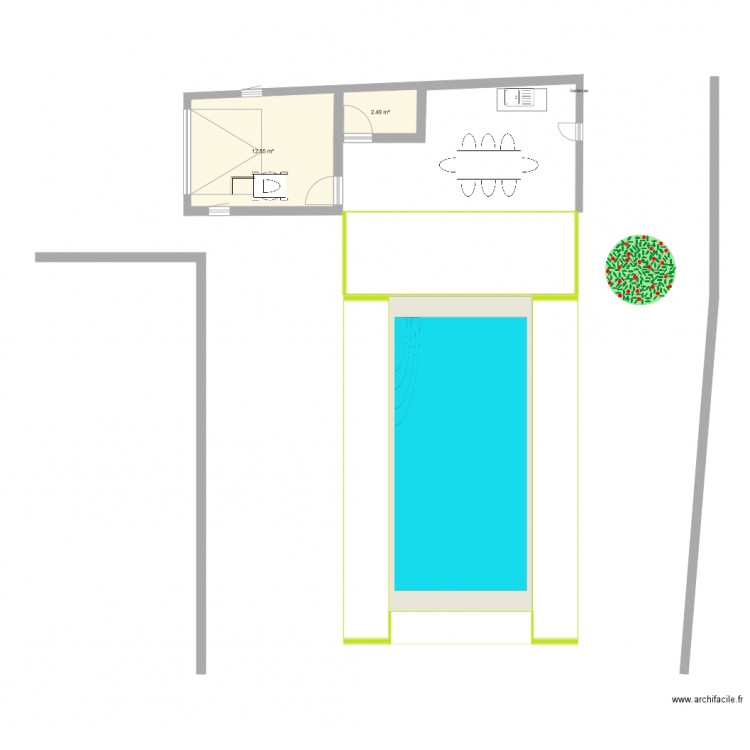 pool house piscine nico. Plan de 0 pièce et 0 m2