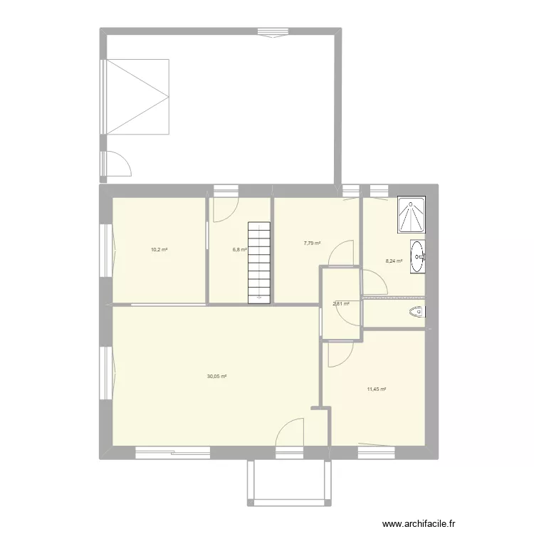 maison V3. Plan de 