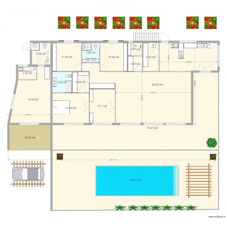 La case bambou plan définitif modifié. Plan de 0 pièce et 0 m2