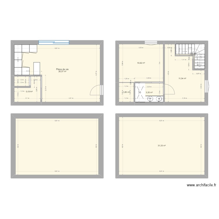 Maison Gradignan. Plan de 10 pièces et 123 m2