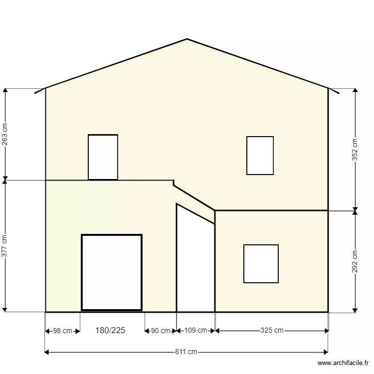 FACADE EST MARSON. Plan de FACADE EST MARSON. Plan de