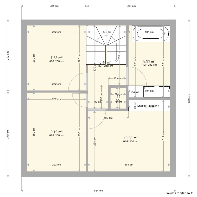 HAUT DE LA MAISON ECONOMIQUE DU NORD. Plan de 0 pièce et 0 m2