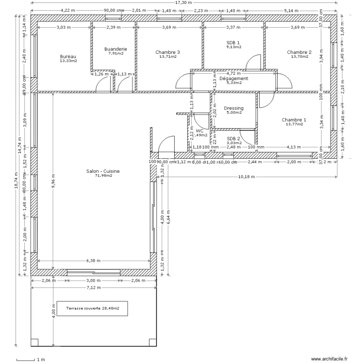 PLAN MAISON CAZEAUX/LAMARQUE. Plan de PLAN MAISON CAZEAUX/LAMARQUE. Plan de