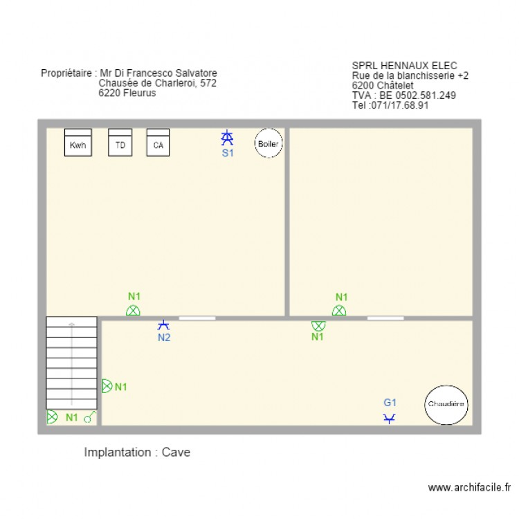 charleroicave. Plan de 0 pièce et 0 m2