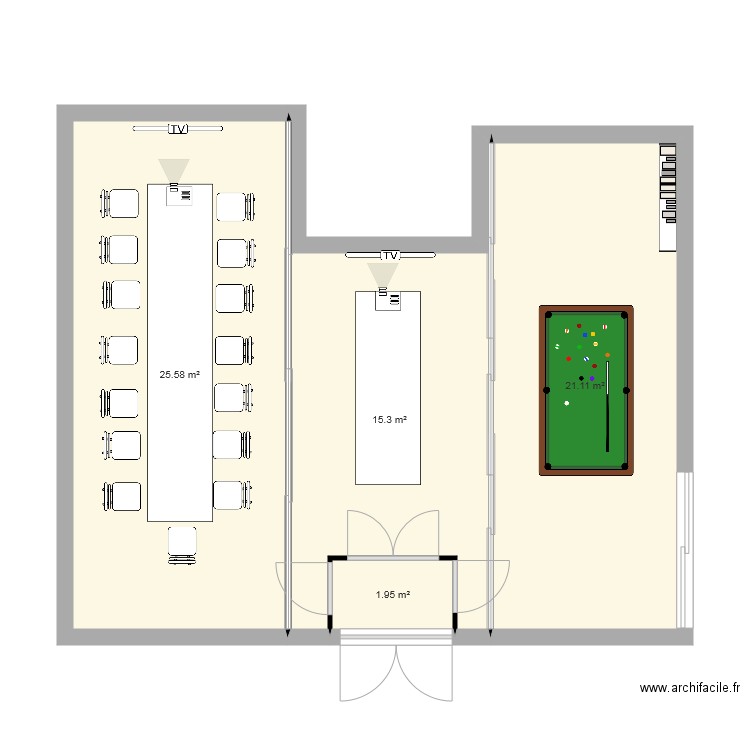 salle situ. Plan de 0 pièce et 0 m2