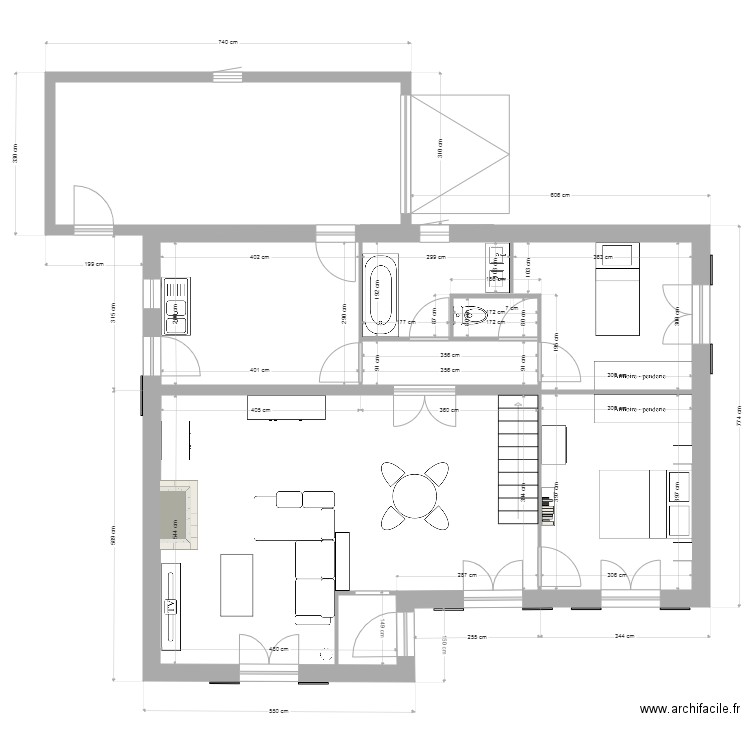 Plan maison Vic salon 2. Plan de 0 pièce et 0 m2
