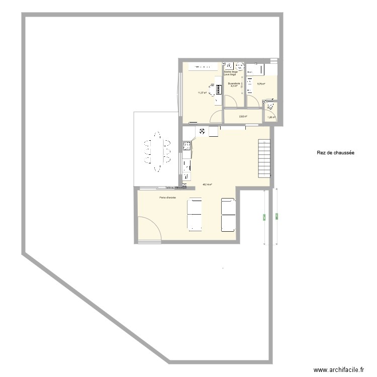 Maison RDC V2. Plan de 0 pièce et 0 m2