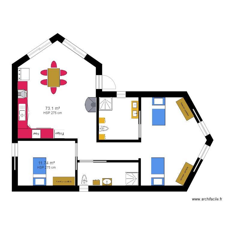 ogive . Plan de 0 pièce et 0 m2