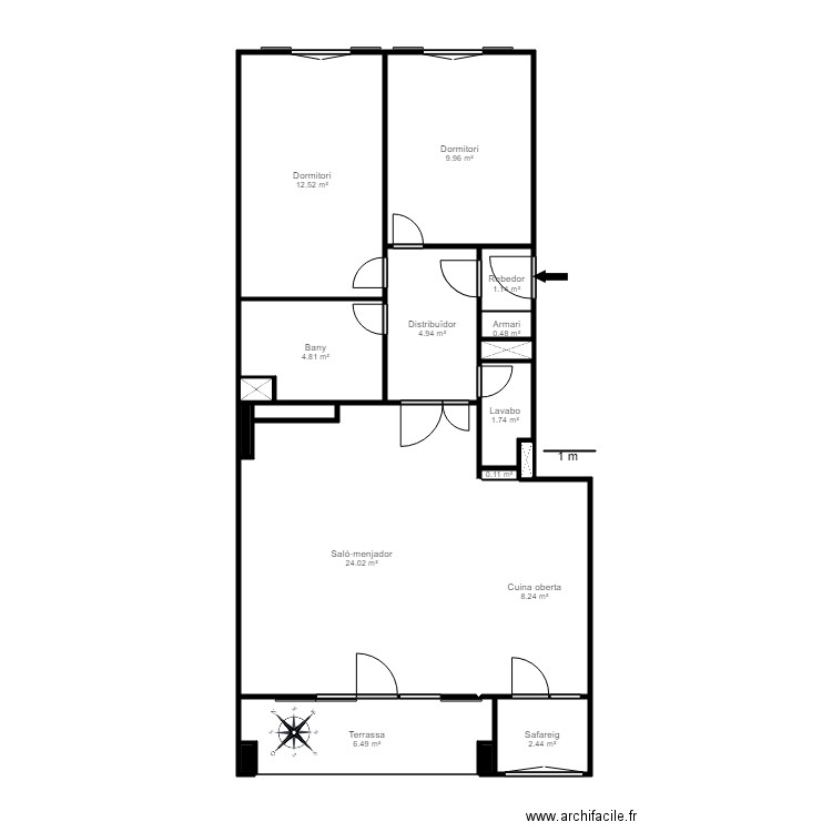 ED LA SOLANA MAS DE RIBAFETA 10 ESC A 3 2 ARINSAL renovat. Plan de 0 pièce et 0 m2