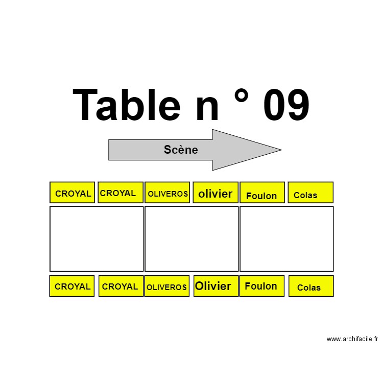 Table 09. Plan de 0 pièce et 0 m2