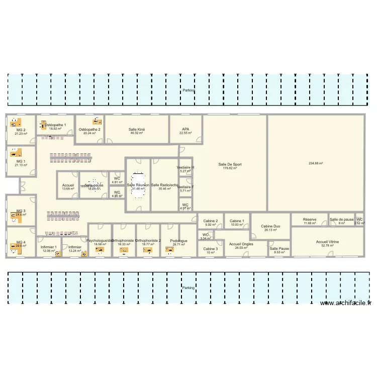 Plan MSA Avec locaux commerciaux. Plan de Plan MSA Avec locaux commerciaux. Plan de