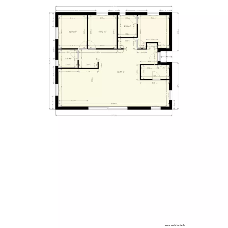 nouveau carr&eacute;e sans objet. Plan de 