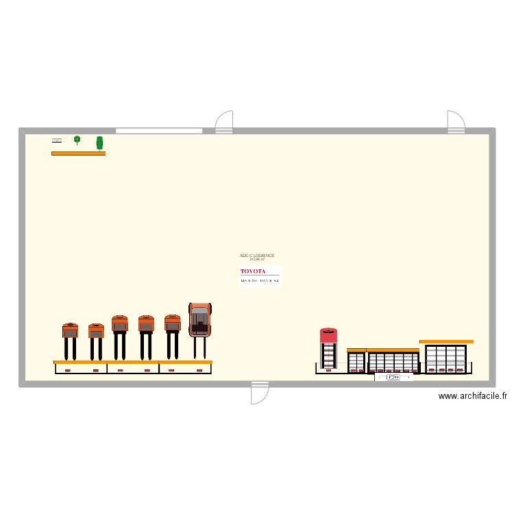 C log Vemars. Plan de 1 pièce et 244 m2