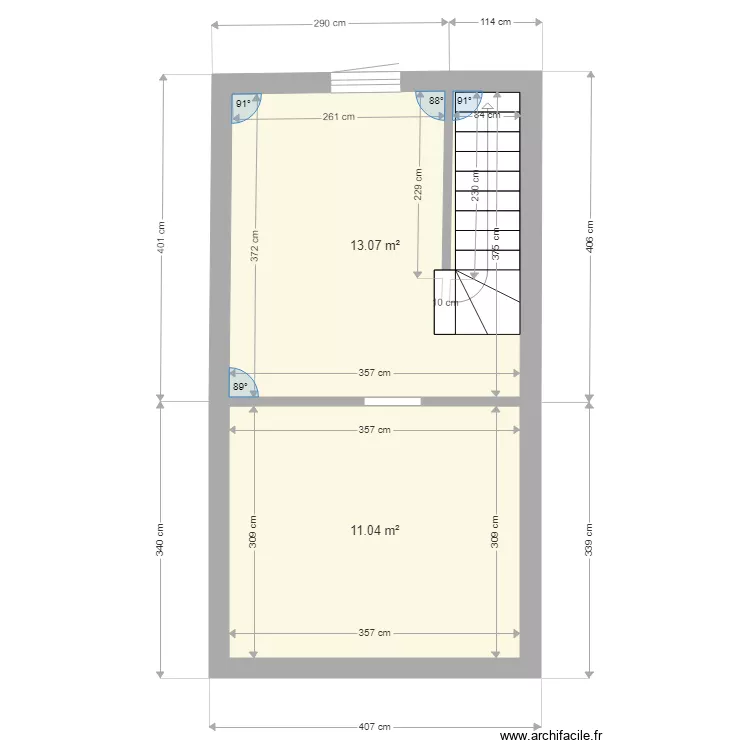 andorre 1 1er etage. Plan de 