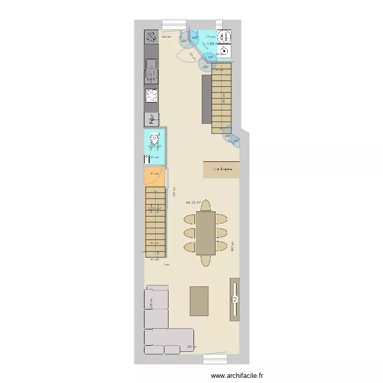 appart saulce ETAGE 1. Plan de 
