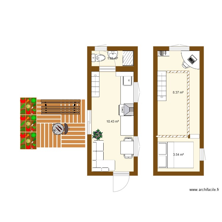 Tiny House 1. Plan de 0 pièce et 0 m2