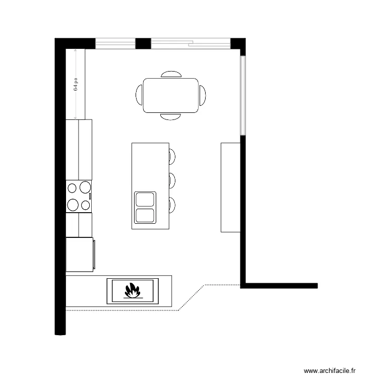 Nedia cuisine 2. Plan de 