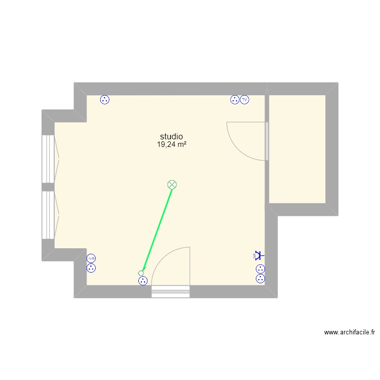 Studio Lalinde. Plan de 0 pièce et 0 m2
