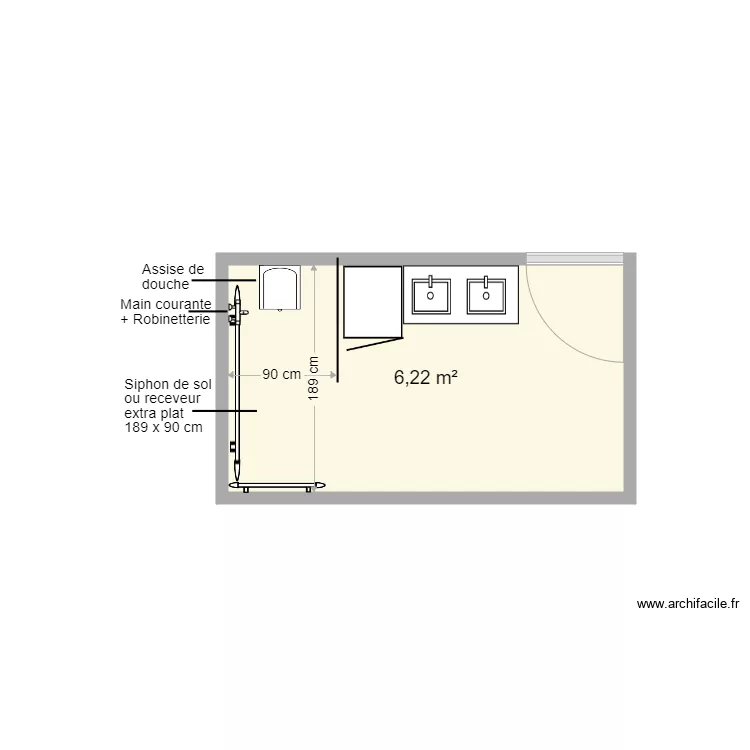 SDB projet Marchal. Plan de 
