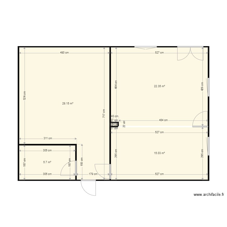 appart sans meuble. Plan de 0 pièce et 0 m2