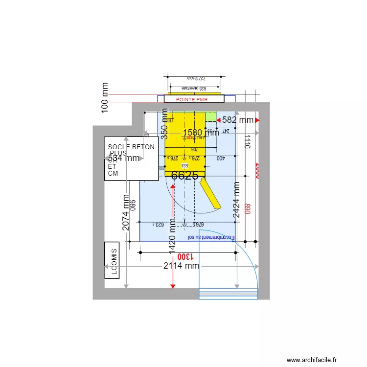 PLAN DE MASSE EXISTANT ST CHELY 6625. Plan de 