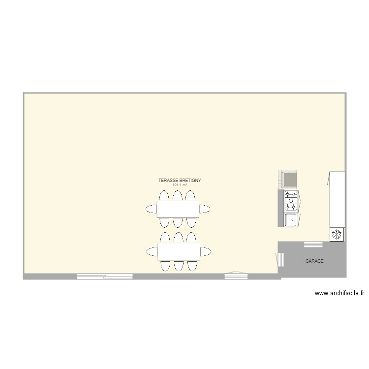 TERASSE BRETIGNY. Plan de 0 pièce et 0 m2