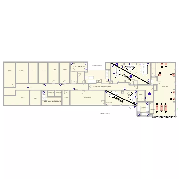 Plan Salon Priv&eacute; au 20 Janvier 2021. Plan de 